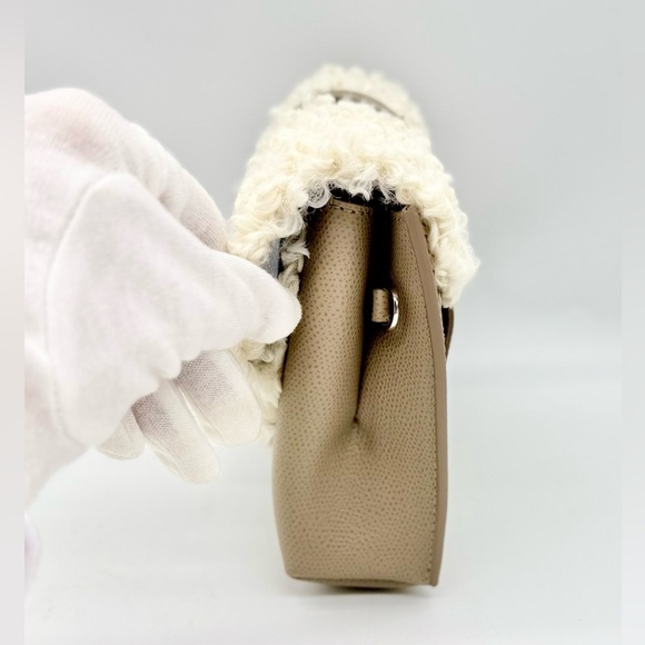 SENREVE Apres Aria Tan Leather & Faux Shearling Crossbody/Belt Bag NWT - Picture 5 of 10